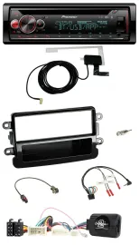 Pioneer DAB CD Lenkrad USB Bluetooth Autoradio für Dacia ab 2012 piano schwarz