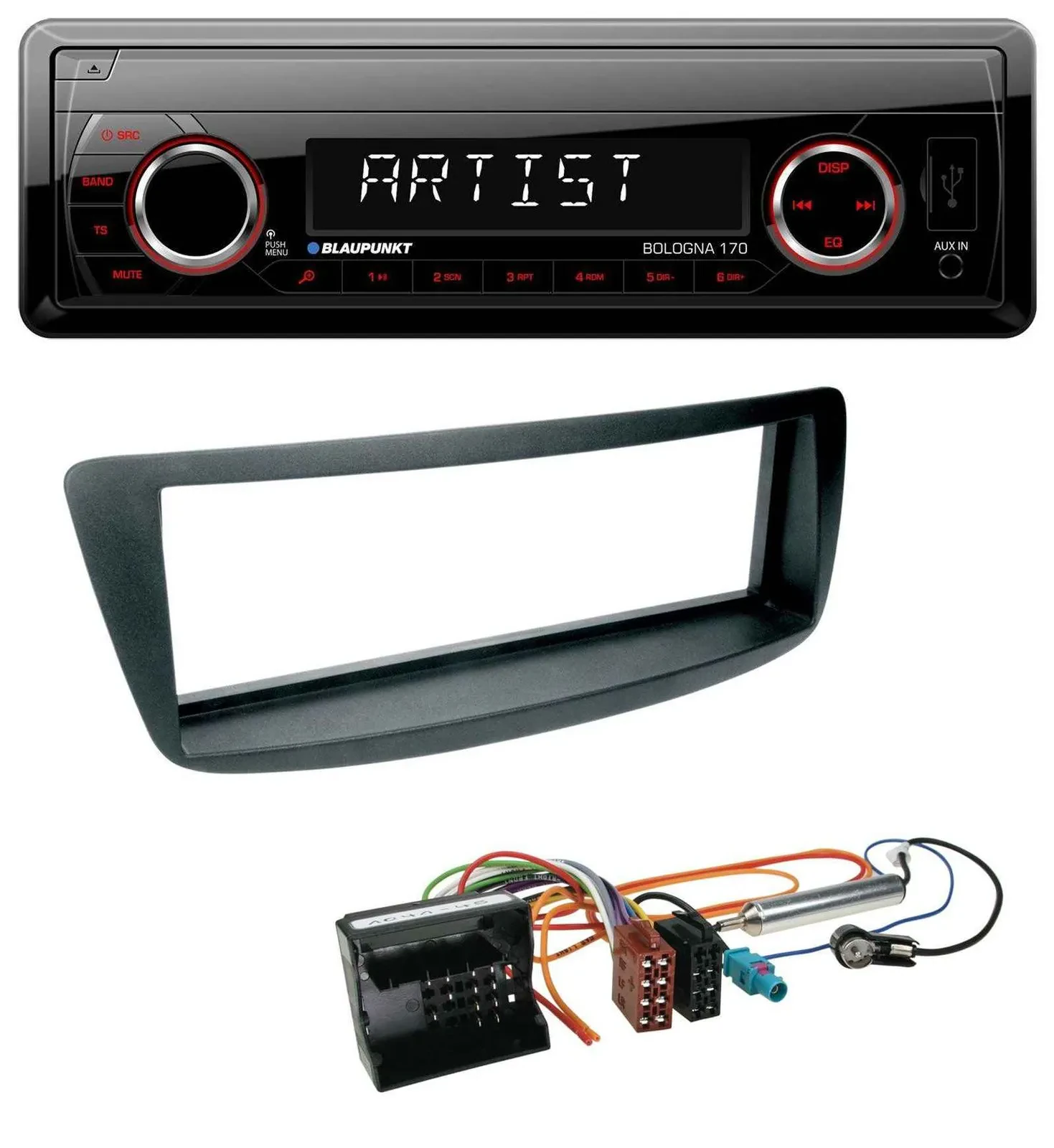 Blaupunkt SD USB 1DIN MP3 AUX Autoradio für Citroen C1 Peugeot 107 Toyota Aygo 0