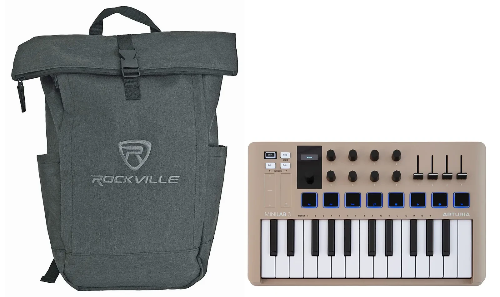 MIDI-клавиатура Arturia MiniLab 3 Champagne 25-key USB с рюкзаком