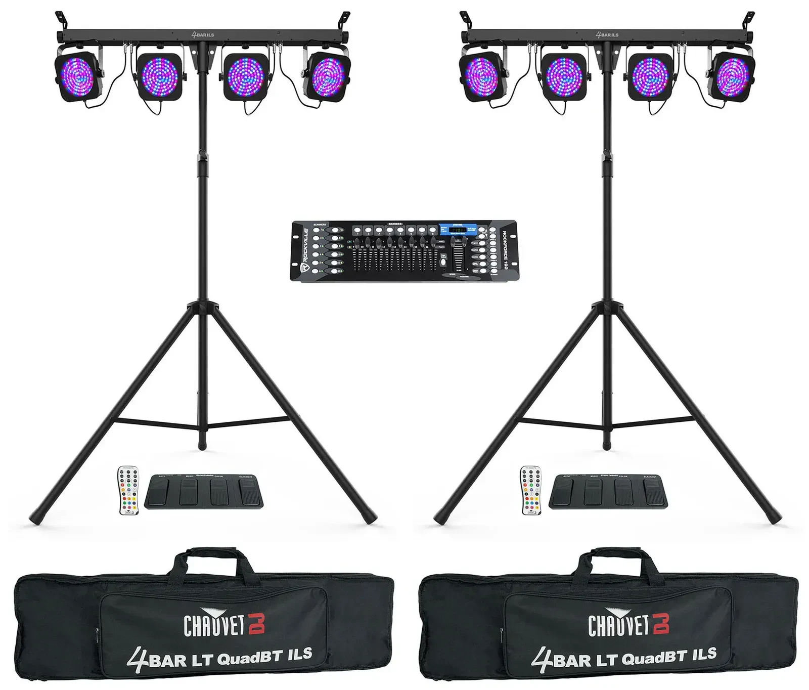Комплект светового оборудования Chauvet DJ 4BAR LT QuadBT ILS + ROCKFORCE 192