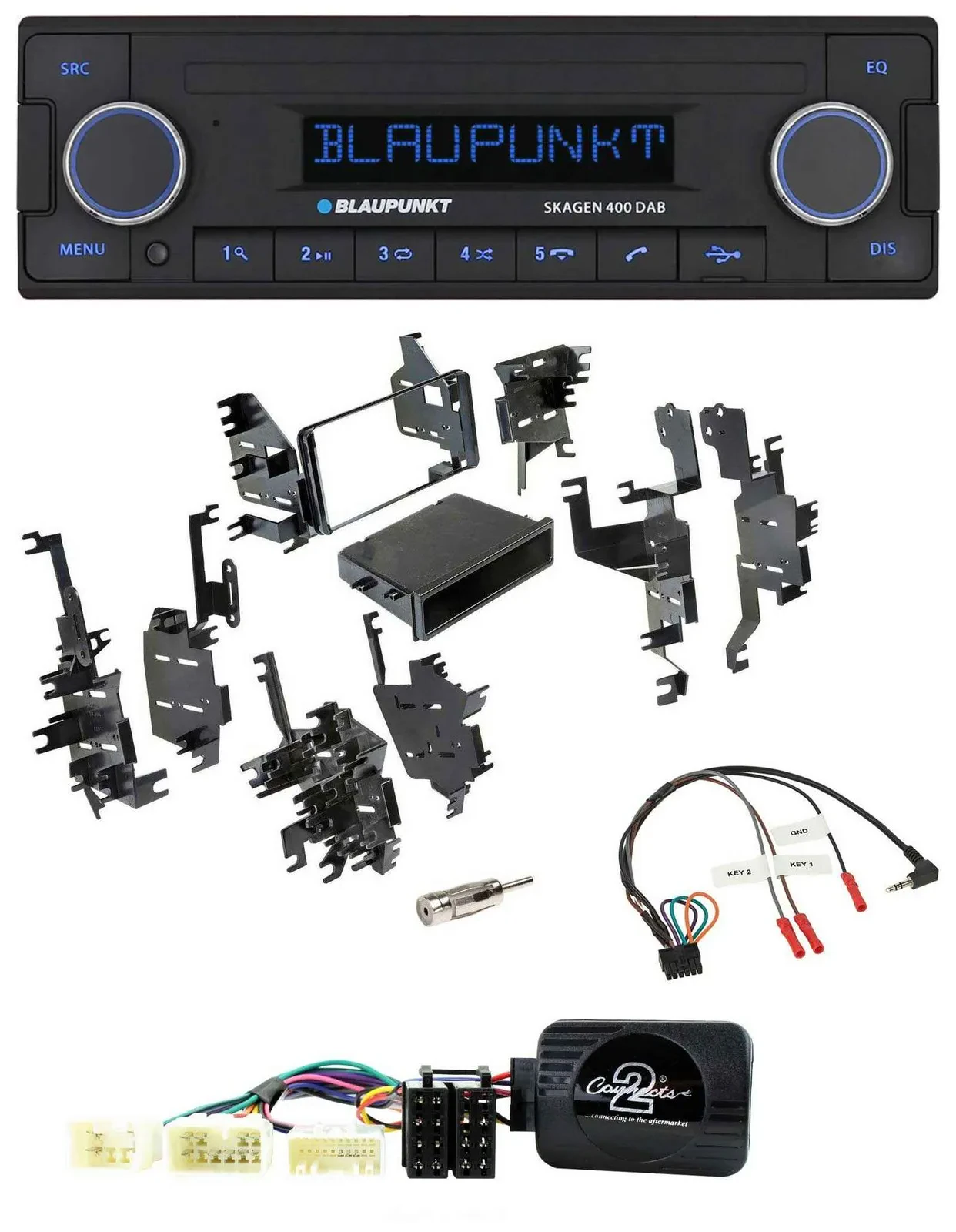 Blaupunkt DAB USB Bluetooth Lenkrad Autoradio für Toyota Yaris 2007-2012