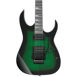 Ibanez GRG320FA GIO RG Guitar, Purpleheart FB, Transparent Emerald Burst
