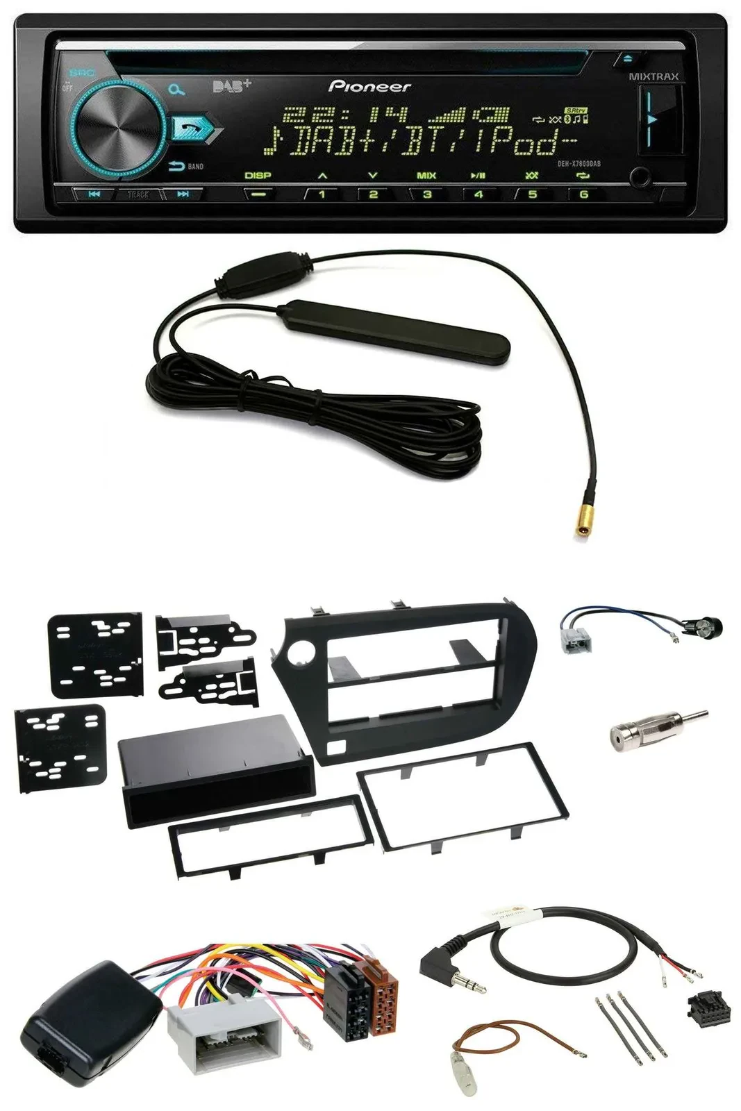 Pioneer CD MP3 Lenkrad DAB USB Autoradio für Honda Insight ZE2 2009-2013
