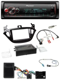 Pioneer Bluetooth USB Lenkrad DAB Autoradio für Opel Adam ab 2013 Corsa E Ablage