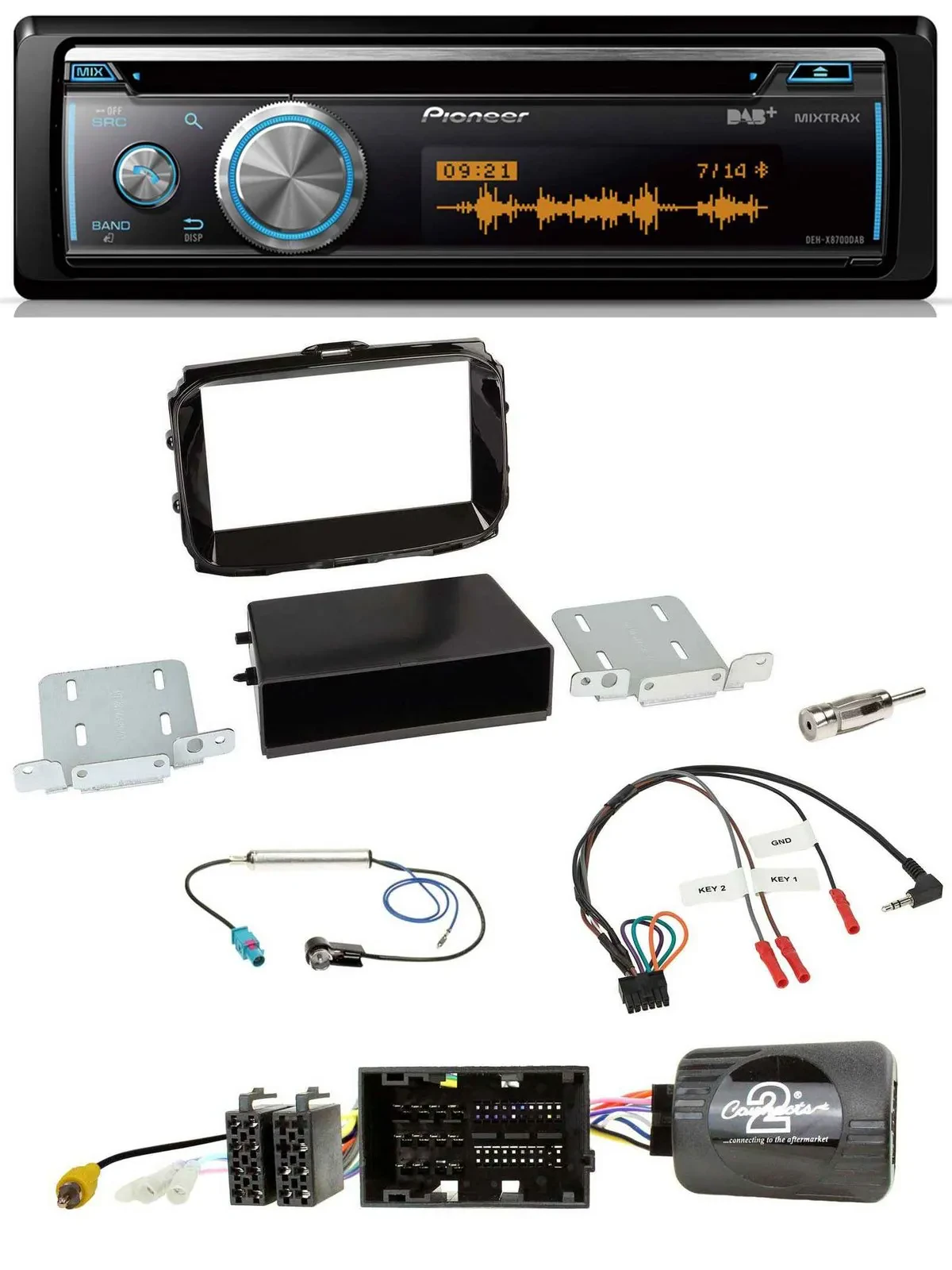 Автомагнитола Pioneer DAB USB CD Bluetooth для Alfa Romeo Giulietta (2013–2021)