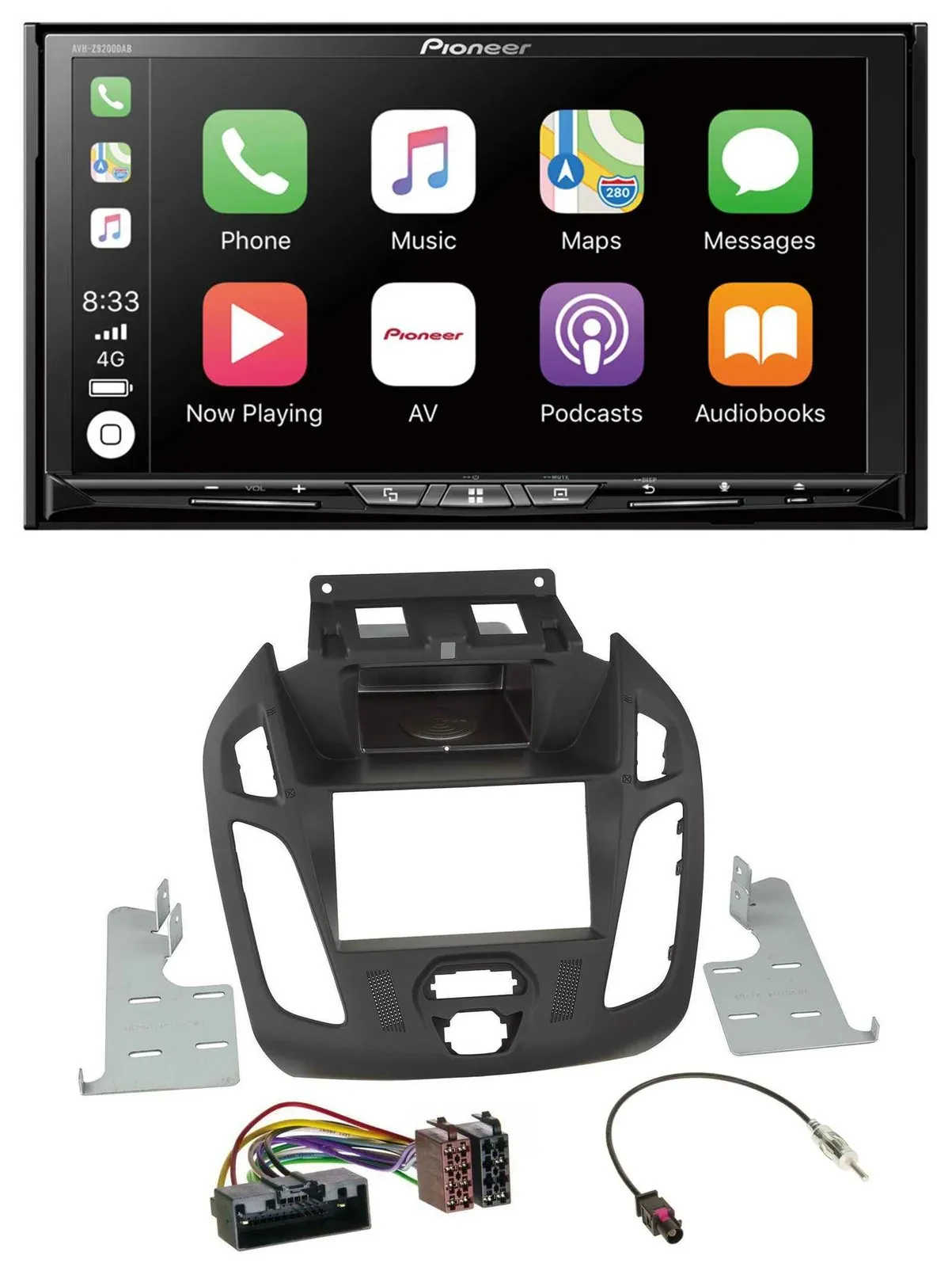 Pioneer 2DIN MP3 USB DAB DVD Bluetooth Autoradio für Ford Transit 12-18 ohne Dis