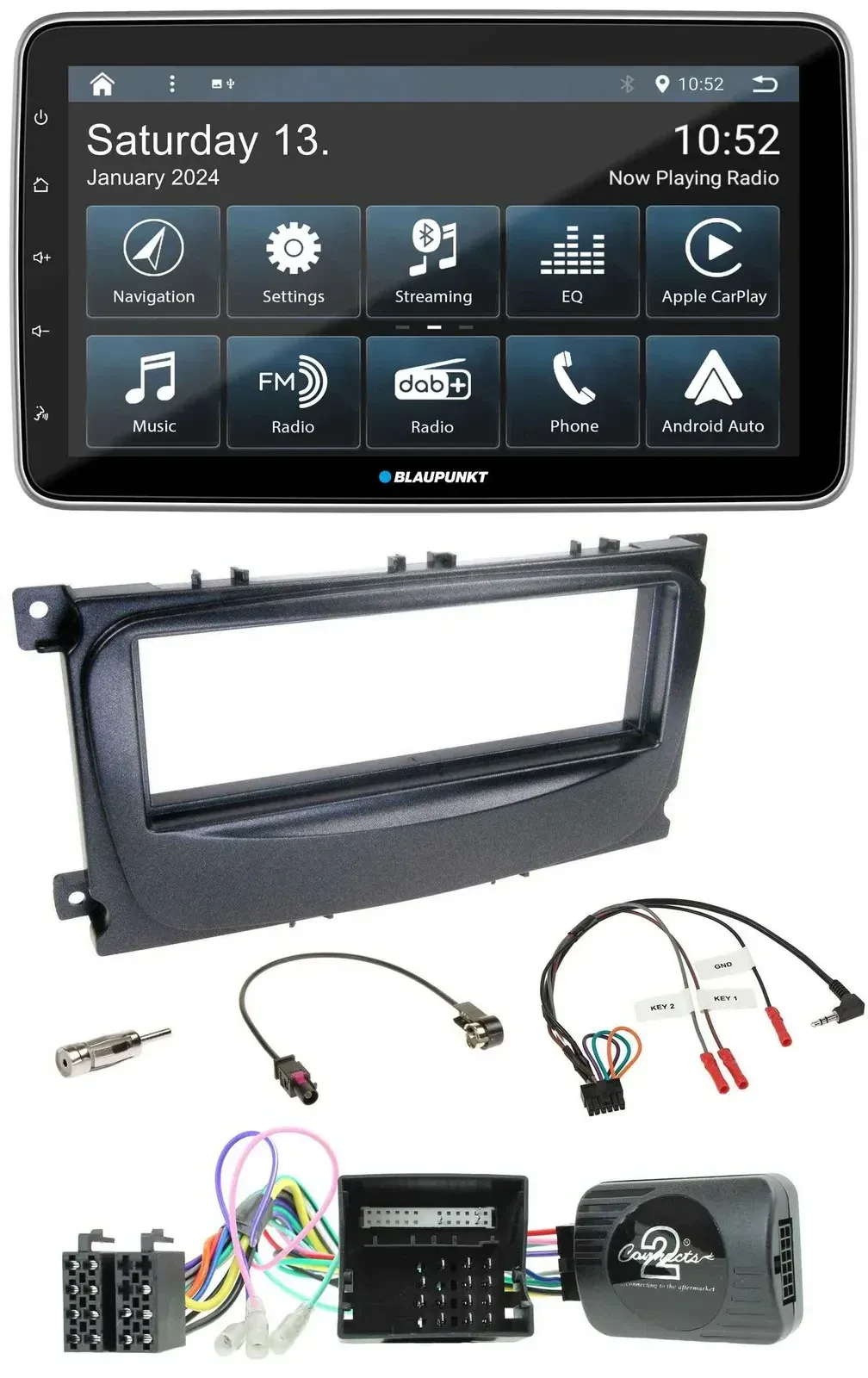 Blaupunkt USB DAB SD Lenkrad Bluetooth Autoradio für Ford Mondeo S-Max 2007-14 C