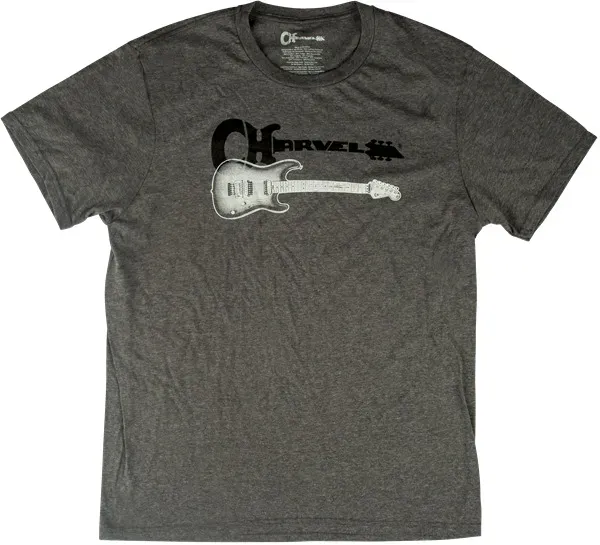 Charvel Guitars Style 1 T-Shirt, Charcoal Gray, 100% Cotton, XL -   #0992789706