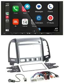 JBL USB 2DIN MP3 Bluetooth AUX Autoradio für Hyundai Santa Fe AUX USB 4 Schalter