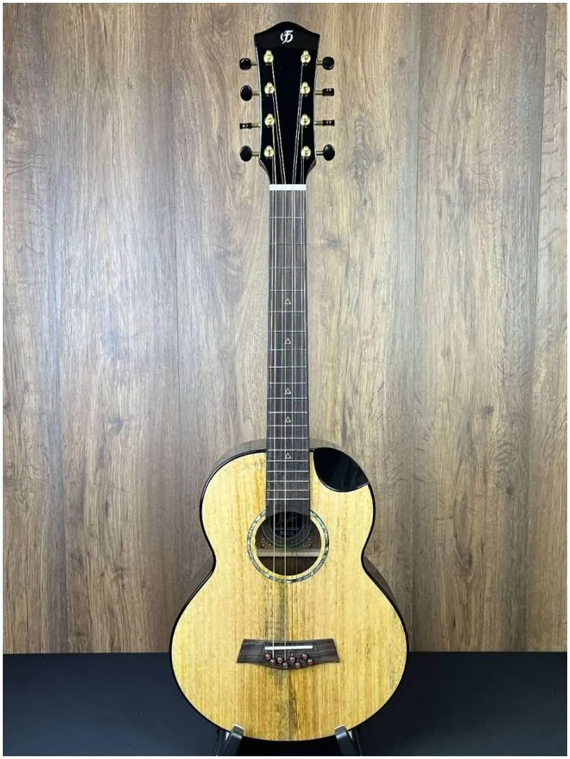 Укулеле электроакустическая FLIGHT MAIA Baritone 8 EQ-A баритон, 8-струнная, стальные струны, с вырезом