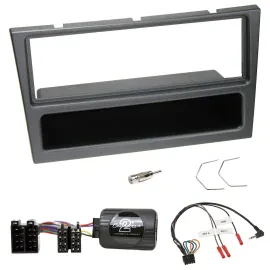 Einbauset Lenkradadapter DIN Autoradio für Opel Corsa C 2000-04 charcoal