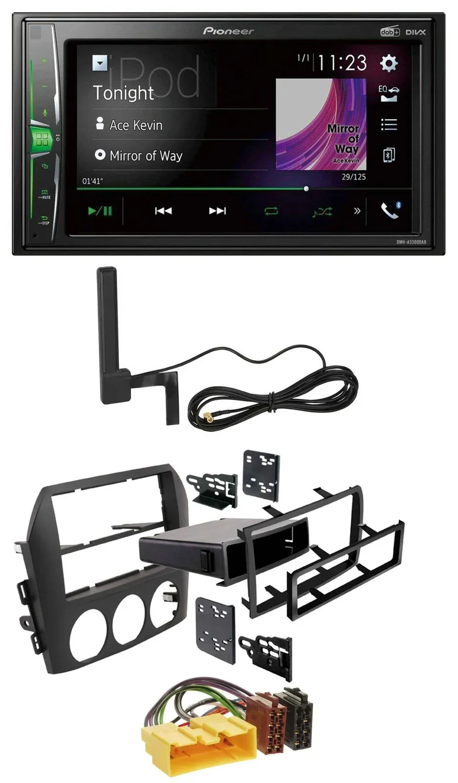 Pioneer MP3 DAB AUX 2DIN Bluetooth Autoradio für Mazda MX 5 NC 2005-2008