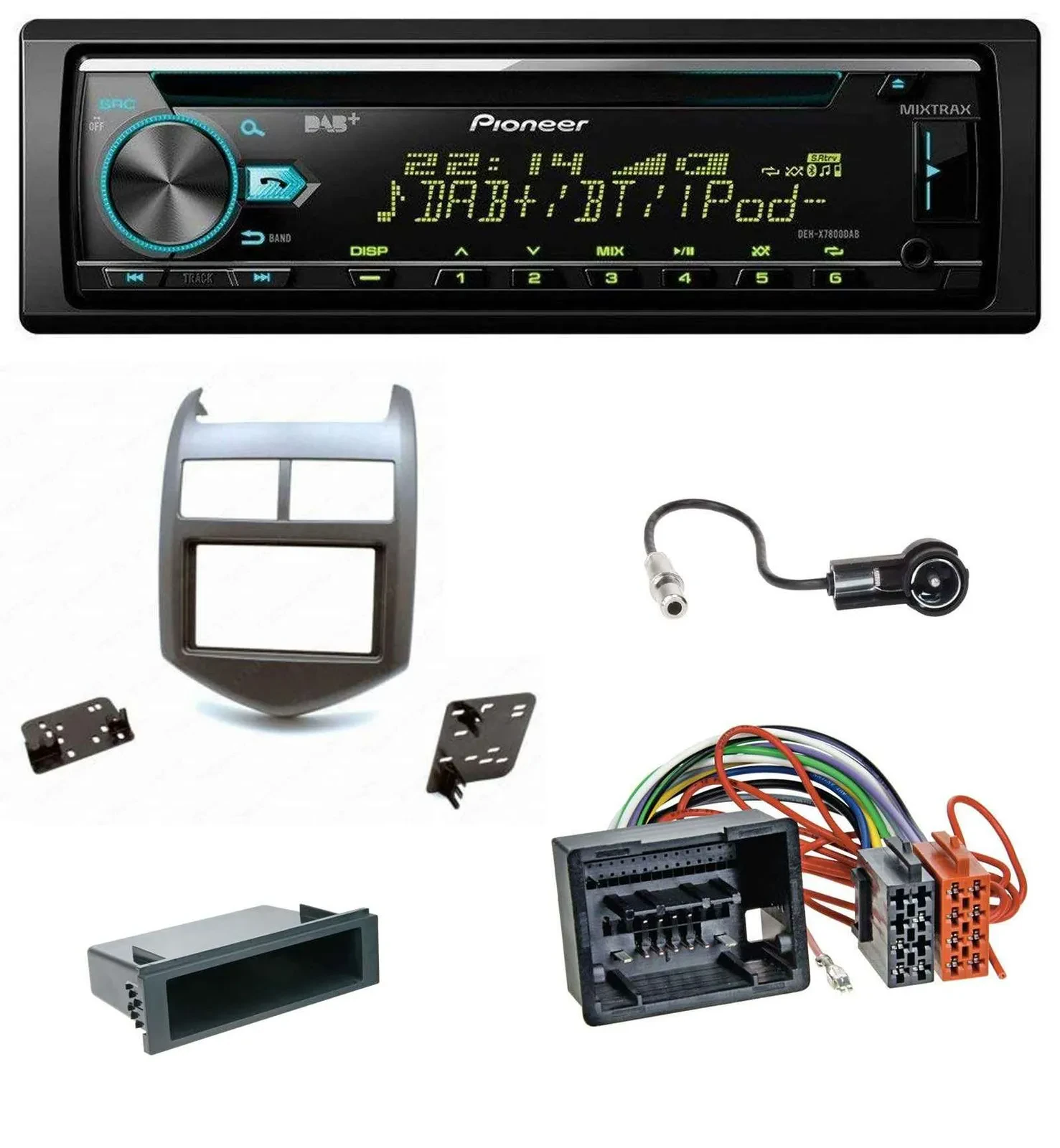 Pioneer DAB MP3 CD USB Bluetooth Autoradio für Chevrolet Aveo Sonic ab 2011 dunk