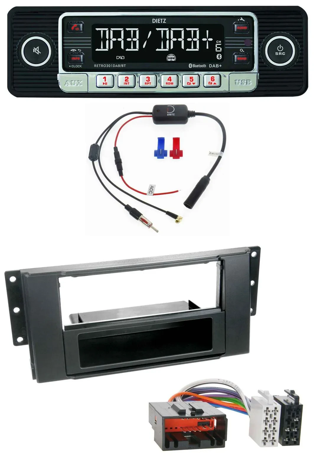 Dietz MP3 DAB Bluetooth USB Autoradio für Land Rover Freelander 2007-2010