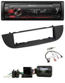 Pioneer DAB 1DIN MP3 Lenkrad USB Autoradio für Fiat 500 ab 2007 schwarz