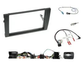 Radioset Lenkradadapter Doppel DIN Autoradio für Audi A4 2001-2008