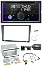 JVC Lenkrad USB 2DIN DAB Bluetooth CD Autoradio für Opel Corsa C 200-2004 charco
