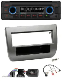 Автомагнитола Blaupunkt MP3/CD, Bluetooth, USB, поддержка кнопок на руле, для Lancia Y (843) 2005–2011, тёмно-серебристая