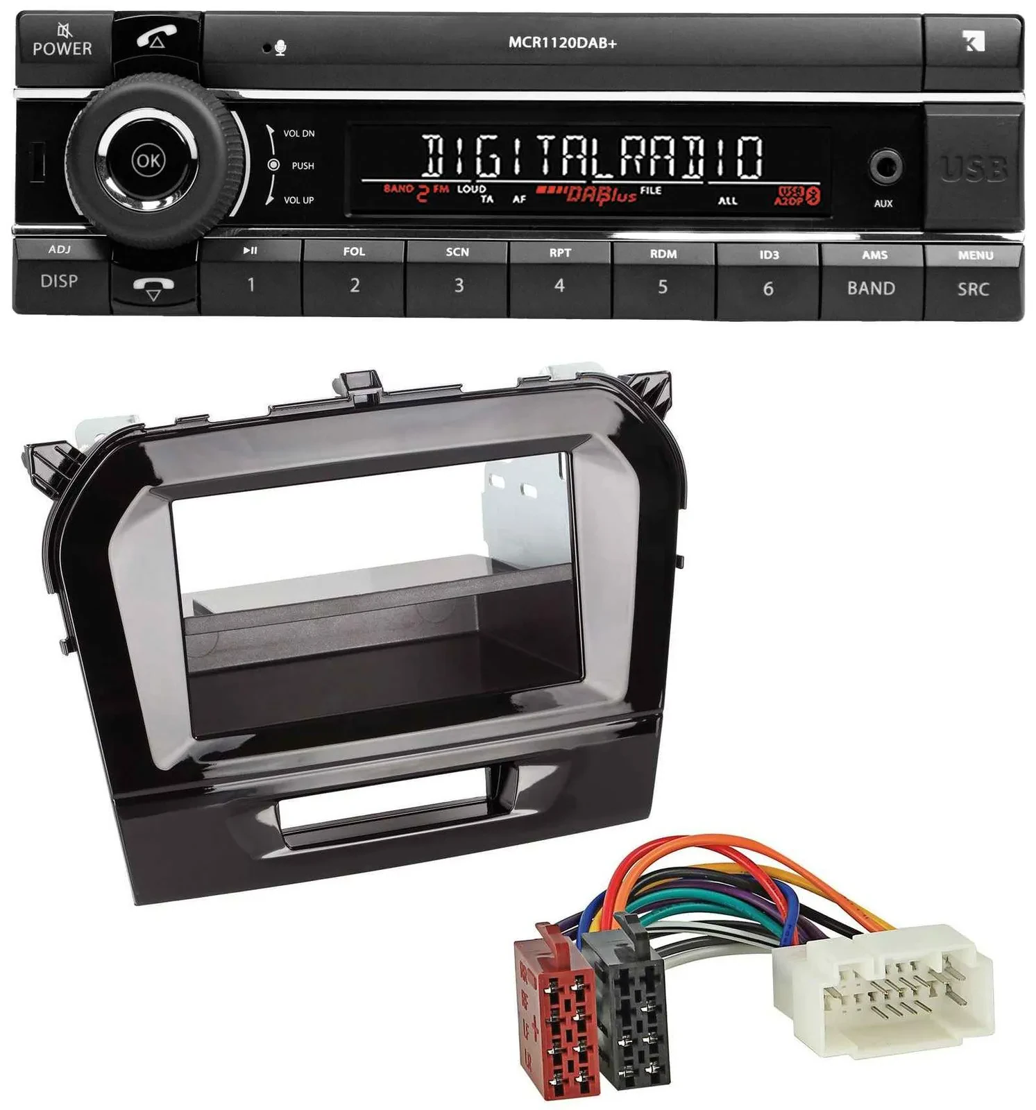 Kienzle Bluetooth MP3 USB DAB Autoradio für Suzuki Vitara (ab 2015)