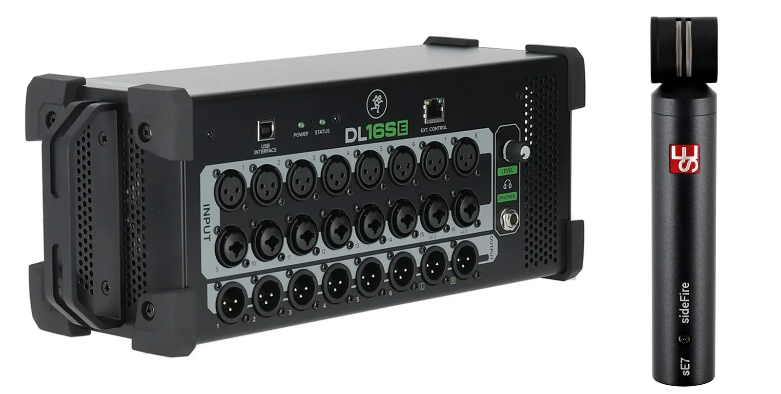 Цифровой микшер Mackie DL16SE 16-канальный рэковый (набор, с микрофоном sE Electronics)