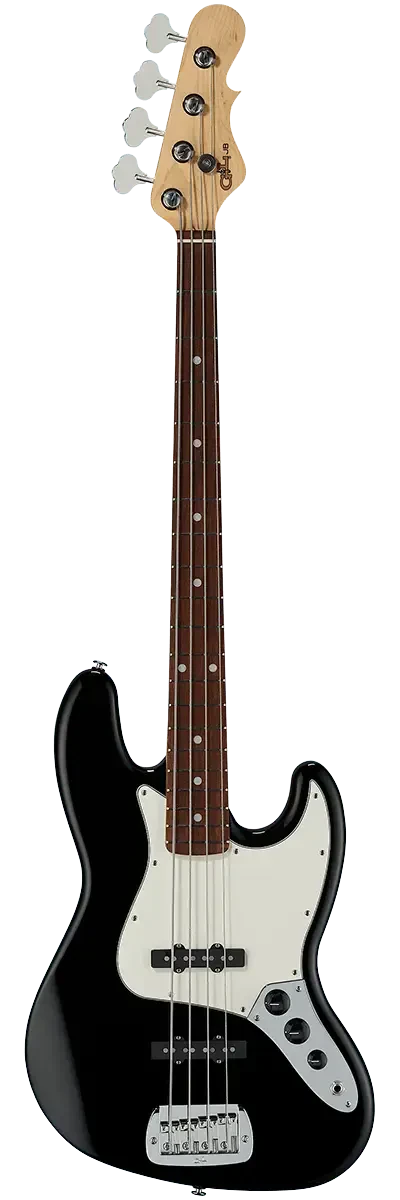 Бас-гитара G&L Fullerton Deluxe JB Jet Black with Caribbean Rosewood