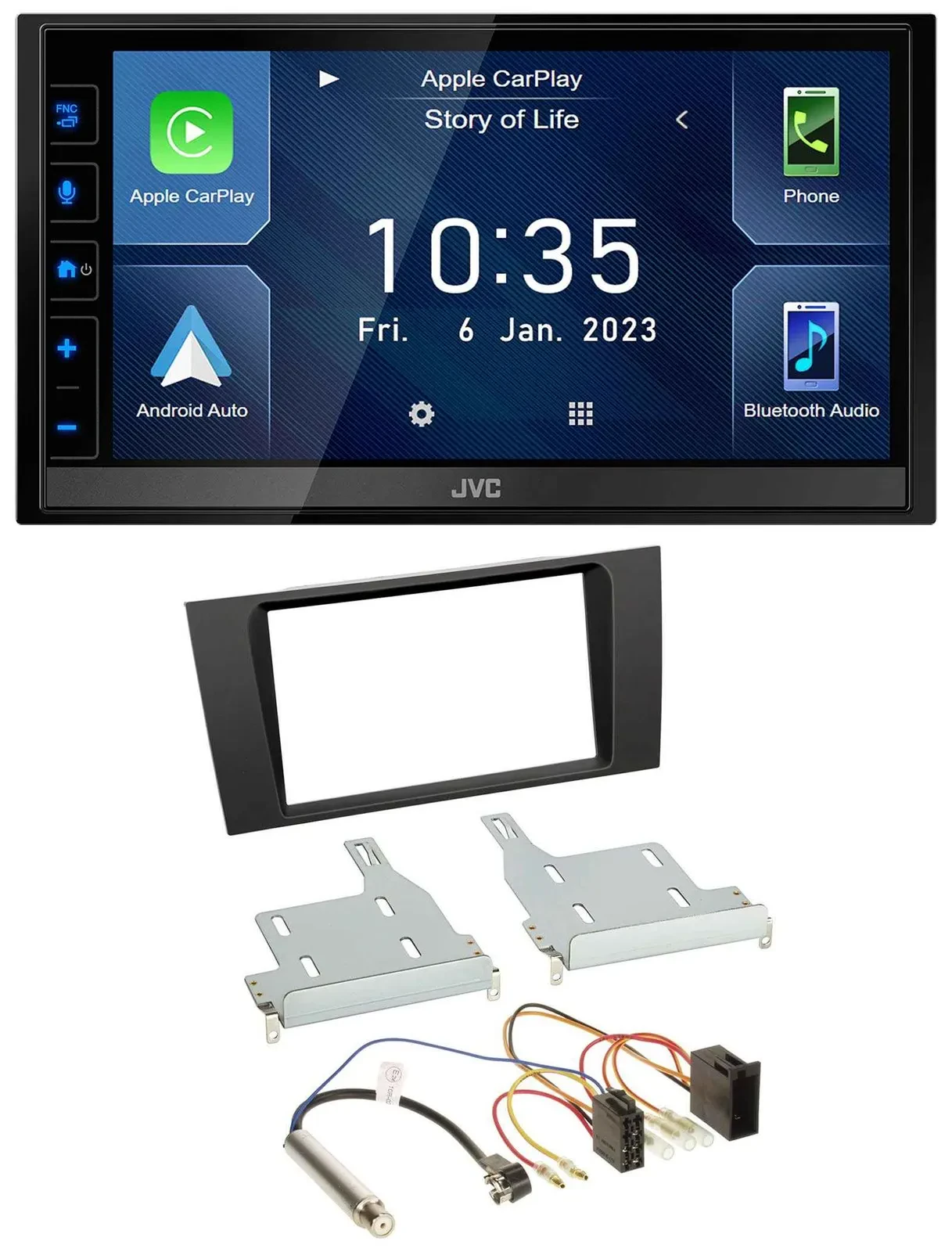 JVC DAB Bluetooth MP3 USB 2DIN Autoradio für Audi A4 B5 1999-2001 Symphony