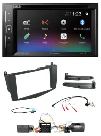 Pioneer Bluetooth Lenkrad USB 2DIN DAB DVD Autoradio für Mercedes C W204 Aktivsy