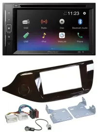 Pioneer Bluetooth MP3 USB 2DIN DAB DVD Autoradio für Kia Ceed ab 12 glänzend