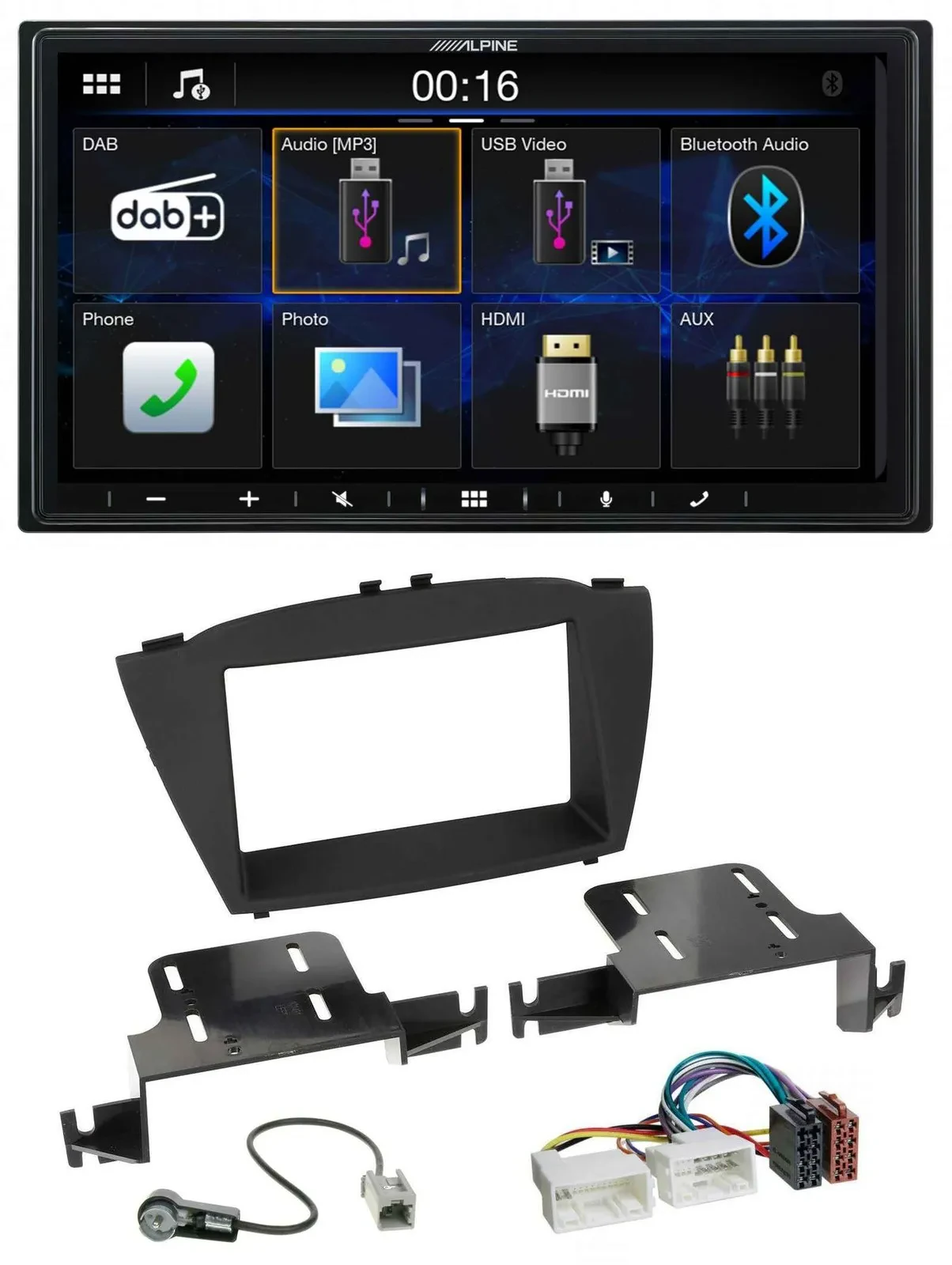 Alpine Bluetooth 2DIN MP3 DAB USB Autoradio für Hyundai ix35 (ab 2013)