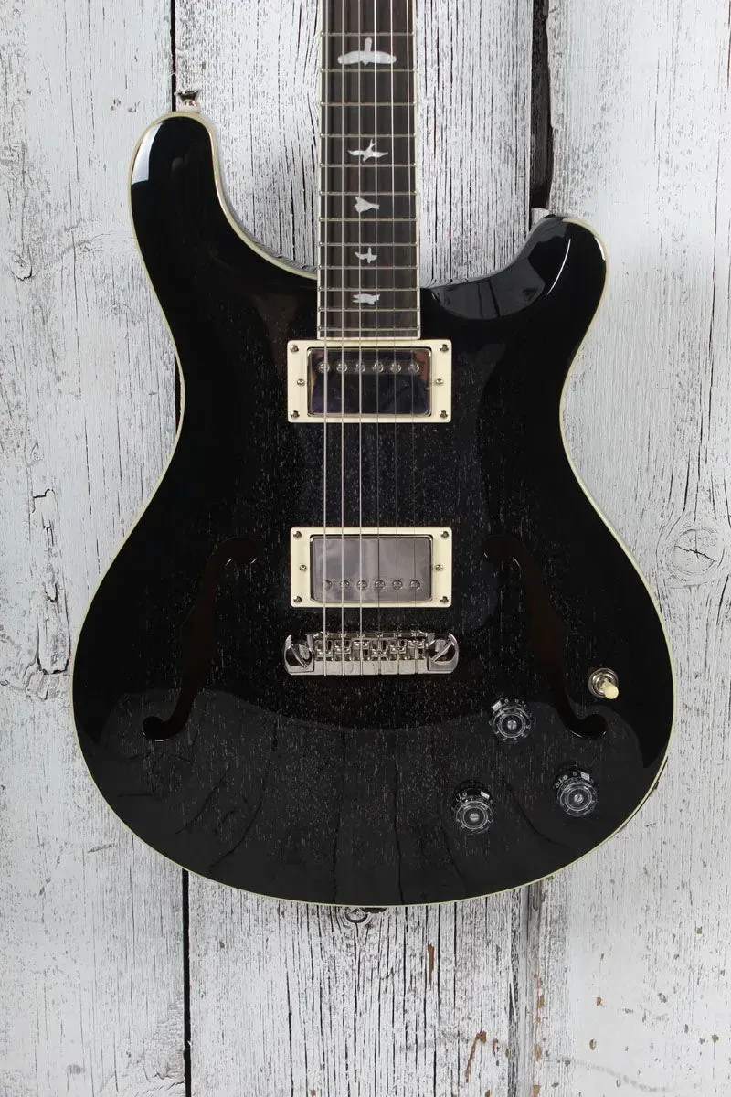 PRS SE Hollowbody Standard Piezo Electric Guitar Dog Hair Smokeburst with Case