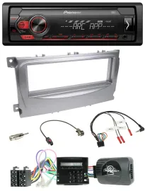 Pioneer DAB 1DIN MP3 Lenkrad USB Autoradio für Ford Galaxy C-Max Focus Can-Bus 2