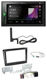 Pioneer MP3 DAB AUX 2DIN Bluetooth Autoradio für Fiat Doblo ab 15 piano schwarz