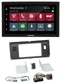 Blaupunkt DAB Bluetooth USB MP3 2DIN Autoradio für Land Rover Evoque Blindstopfe