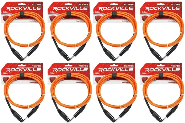 Коммутационный кабель Rockville RCXFB6O Orange 1.8 м (8 штук)