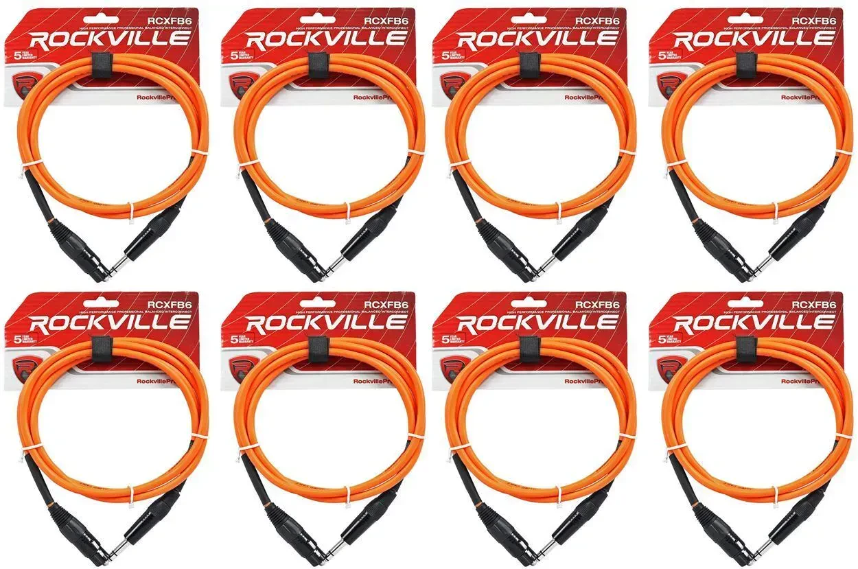 Коммутационный кабель Rockville RCXFB6O Orange 1.8 м (8 штук)