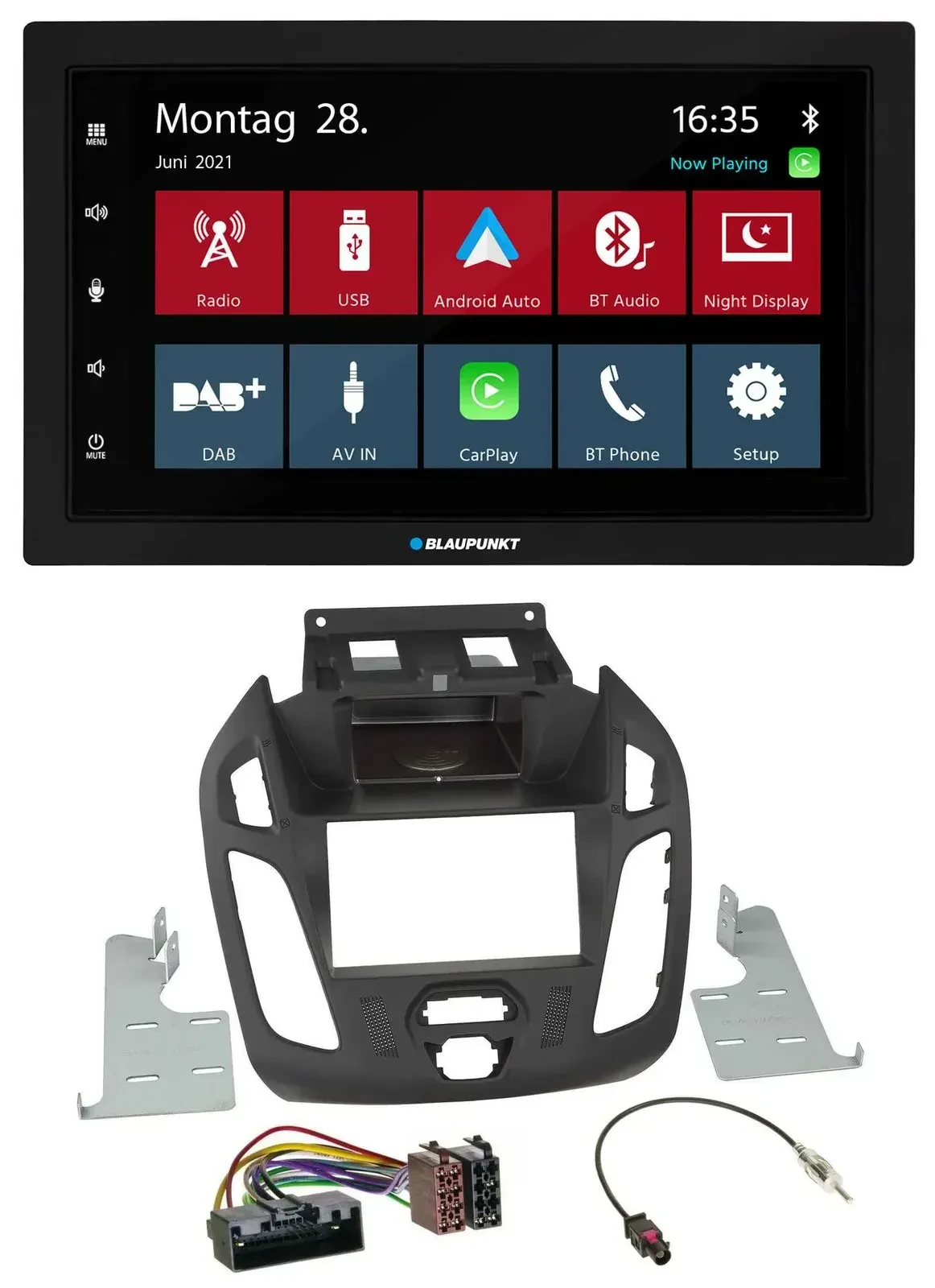 Blaupunkt MP3 Bluetooth DAB 2DIN USB Autoradio für Ford Transit 12-18 ohne Displ