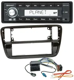 Continental MP3 AUX USB DAB 1DIN Autoradio für VW Up AA AAN 2011-2016 piano blac