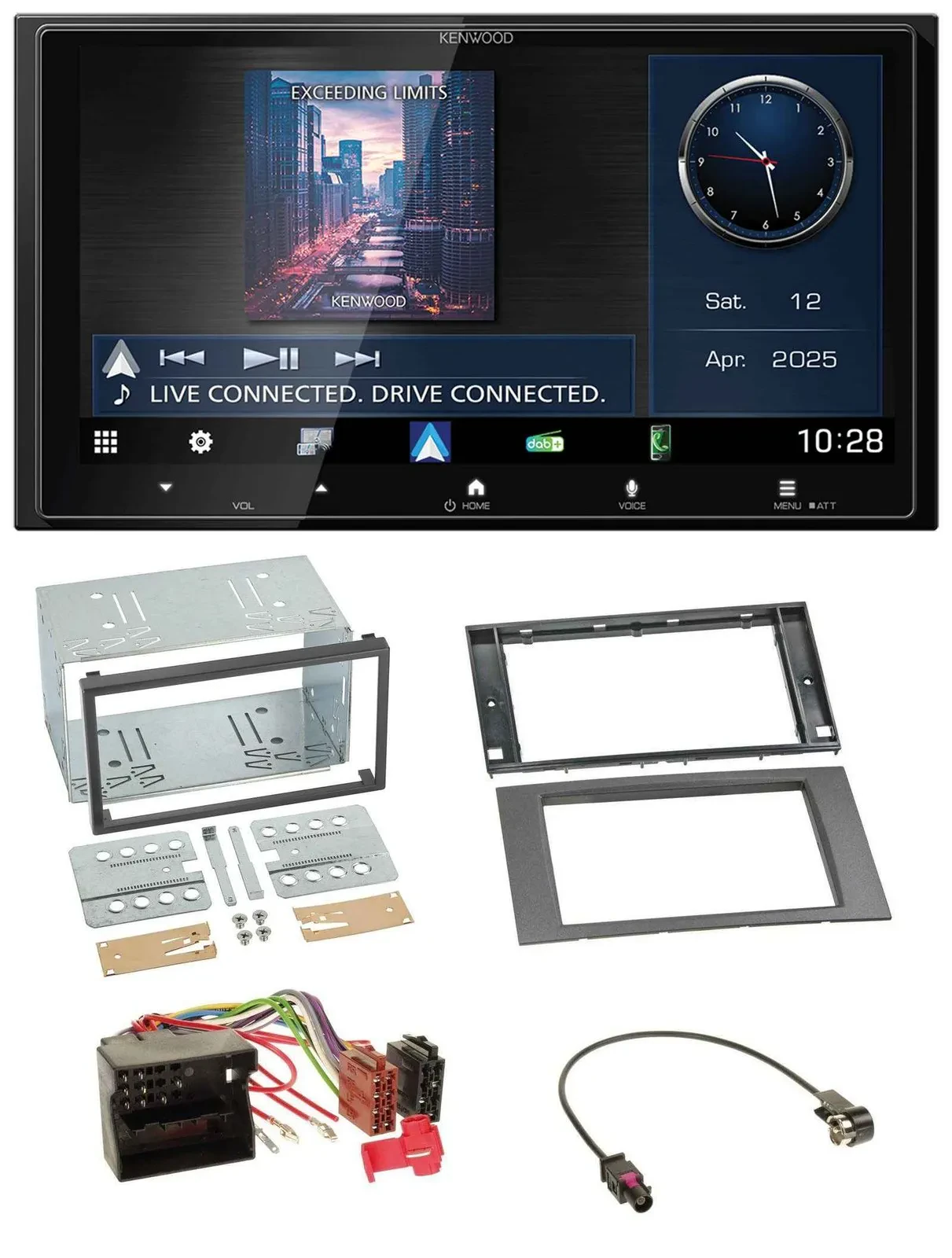 Kenwood Bluetooth 2DIN USB DAB MP3 Autoradio für Ford C-Max Galaxy S-Max 03-07 a