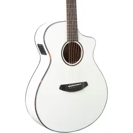 Breedlove Discovery Spruce-Mahogany Concert Acoustic-Electric Guitar Satin White
