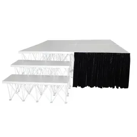 ProX XSQ-SKIRT24 24" 8FT Width Black Portable Platform Stage Skirt