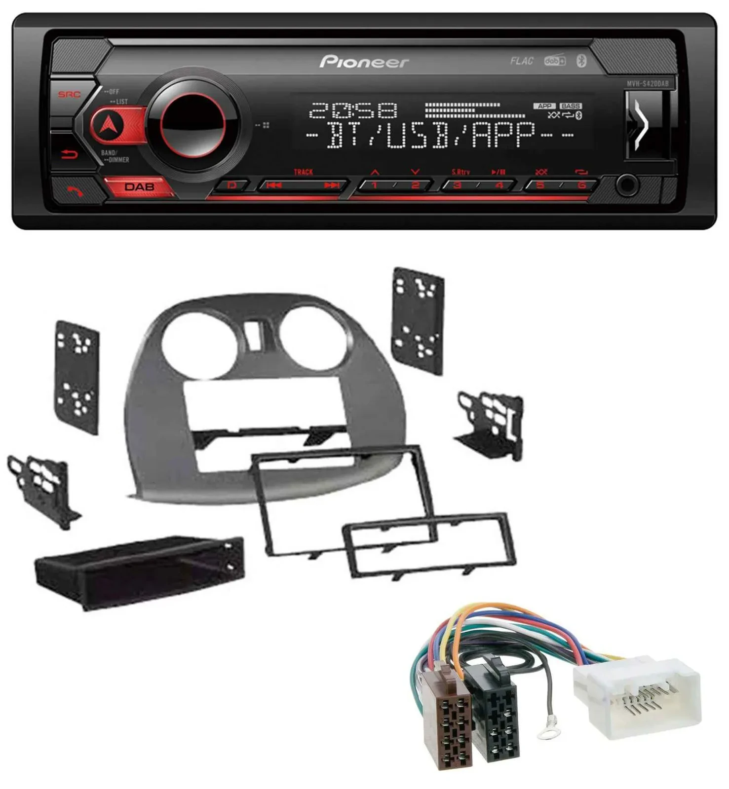 Pioneer MP3 USB DAB Bluetooth Autoradio für Mitsubishi Eclipse 4G 2005-2012