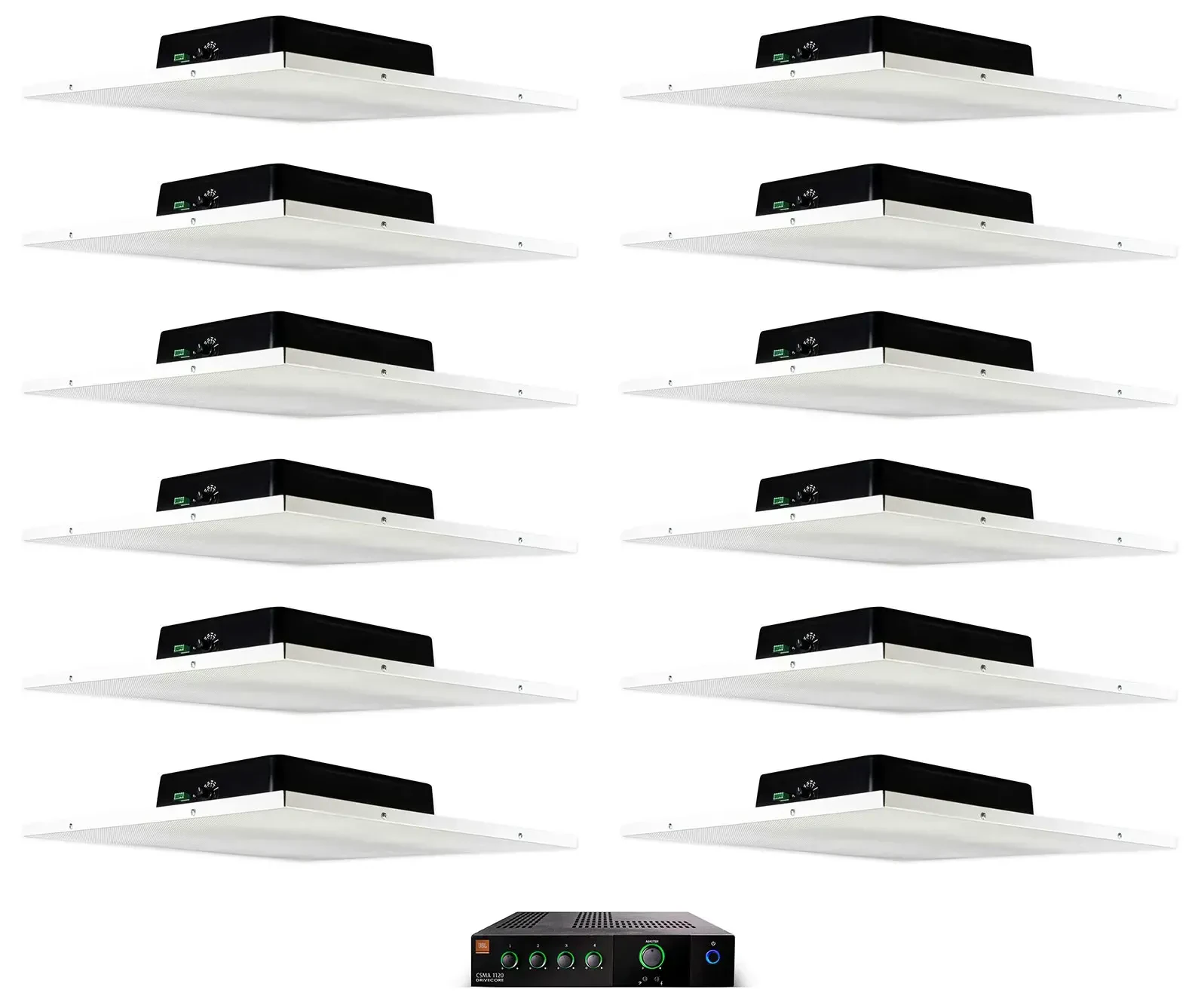 Потолочная акустика JBL DCS8T White с усилителем (12 штук)