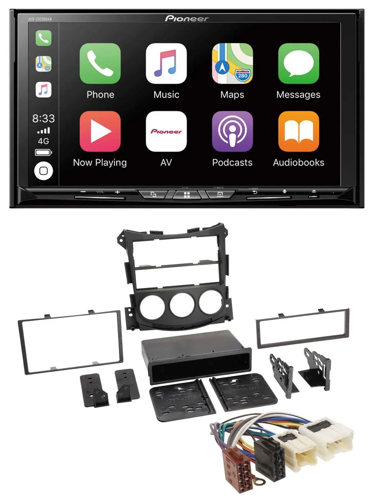 Автомагнитола для Nissan 370Z Pioneer 2-DIN MP3 USB DAB DVD Bluetooth