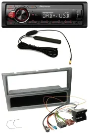 Автомагнитола Pioneer 1 DIN DAB USB AUX для Opel Corsa C (2004–2006) Quadlock