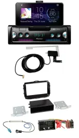 Автомагнитола для Alfa Romeo Giulietta Pioneer DAB, Bluetooth, MP3, USB, 52-pin, с 2013, чёрный (piano black)