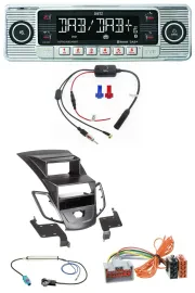 Dietz DAB USB MP3 Bluetooth Autoradio für Ford Fiesta 08-10 Display schwarz