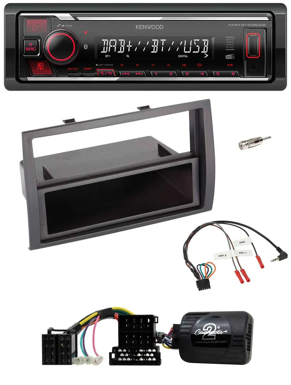 Kenwood Lenkrad Bluetooth USB DAB Autoradio für Citroen Jumper Peugeot Boxer 06-