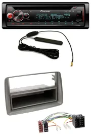 Pioneer USB DAB MP3 Bluetooth CD Autoradio für Fiat Panda (169 2003-2012) grau