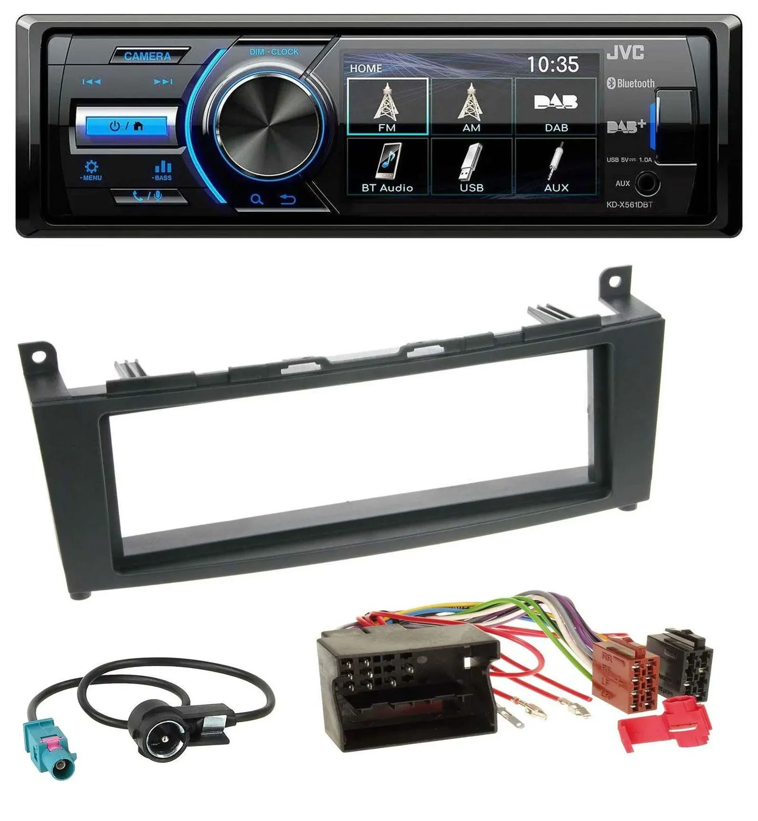 JVC Bluetooth MP3 USB DAB Autoradio für Mercedes C-Klasse W204 ab 2007