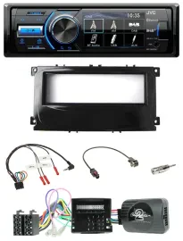 Автомагнитола JVC Bluetooth, USB, DAB, поддержка кнопок на руле, CAN для Ford Galaxy/Focus/C-Max (с 2007)